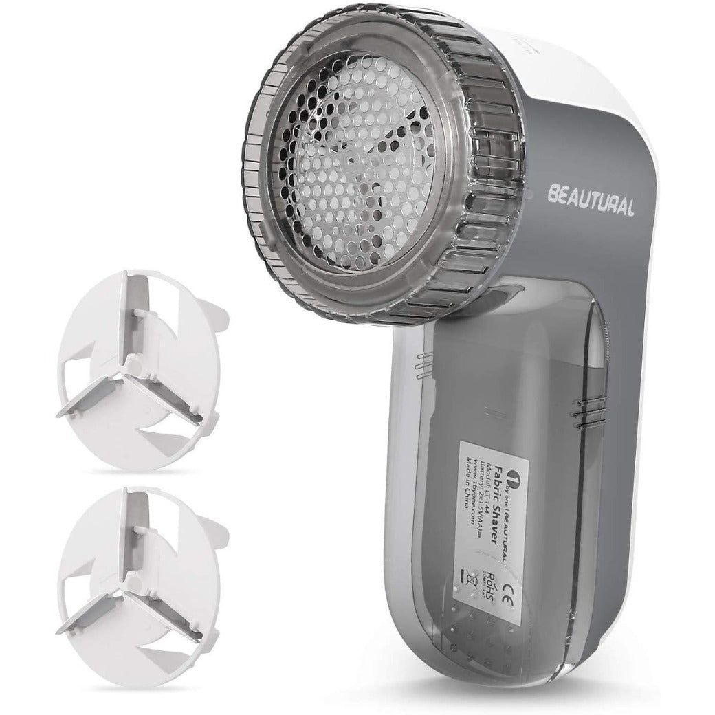 BEAUTURAL Portable Fabric Shaver and Lint Remover with 2-Speeds, Adjustable Shave Height, Quickly and Effectively Remove Fluff, Lint, and Bobbles