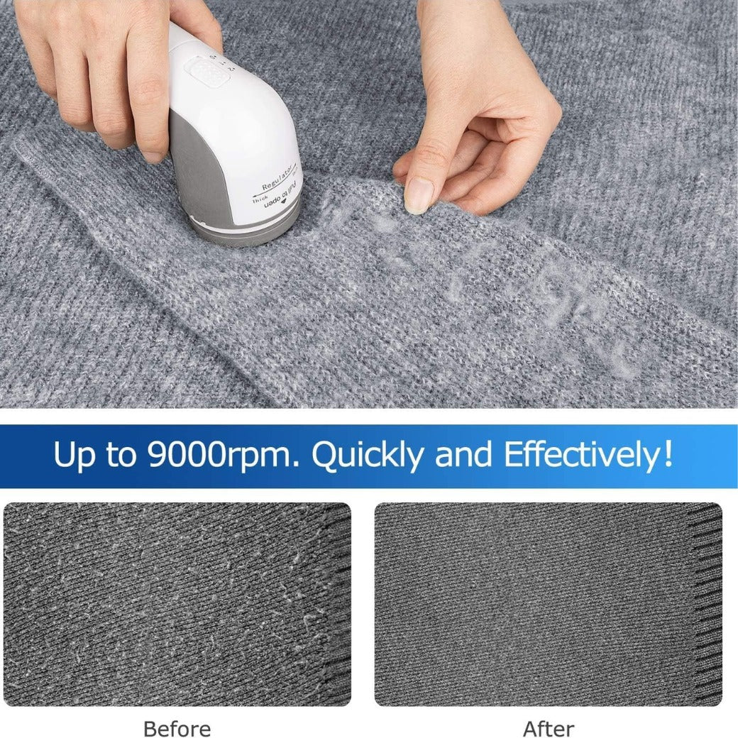 BEAUTURAL Portable Fabric Shaver and Lint Remover with 2-Speeds, Adjustable Shave Height, Quickly and Effectively Remove Fluff, Lint, and Bobbles