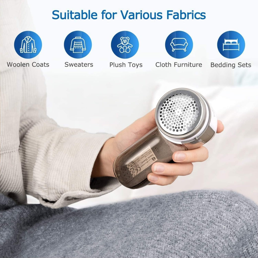 BEAUTURAL Portable Fabric Shaver and Lint Remover with 2-Speeds, Adjustable Shave Height, Quickly and Effectively Remove Fluff, Lint, and Bobbles