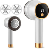 Electric Lint Remover with LED Display, Rechargeable Fabric Shaver, Lint Shaver, 6-Blade, 3-Speed Defuzzer Remove Fuzz, Pills for Clothes, Upholstery, Furniture