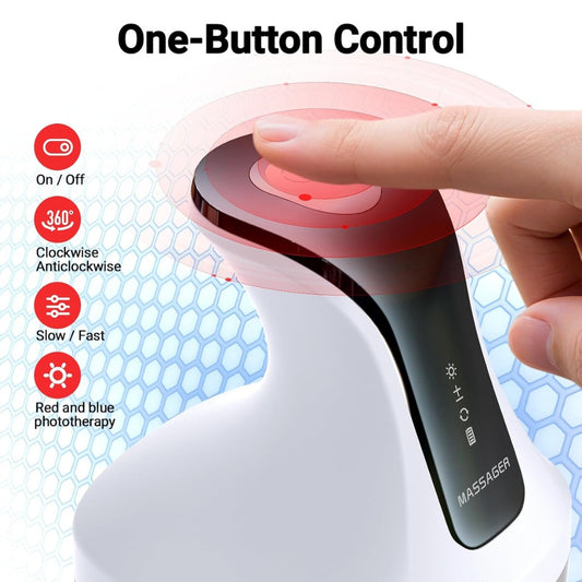 Electric Head Massager, Cordless Waterproof Scalp Cleaning, Soft Silicone Heads with 108 Kneading Nodes, Hair Growth, Portable Handheld Massager for Stress Relax, 4 Modes, Gift for Men Women, White
