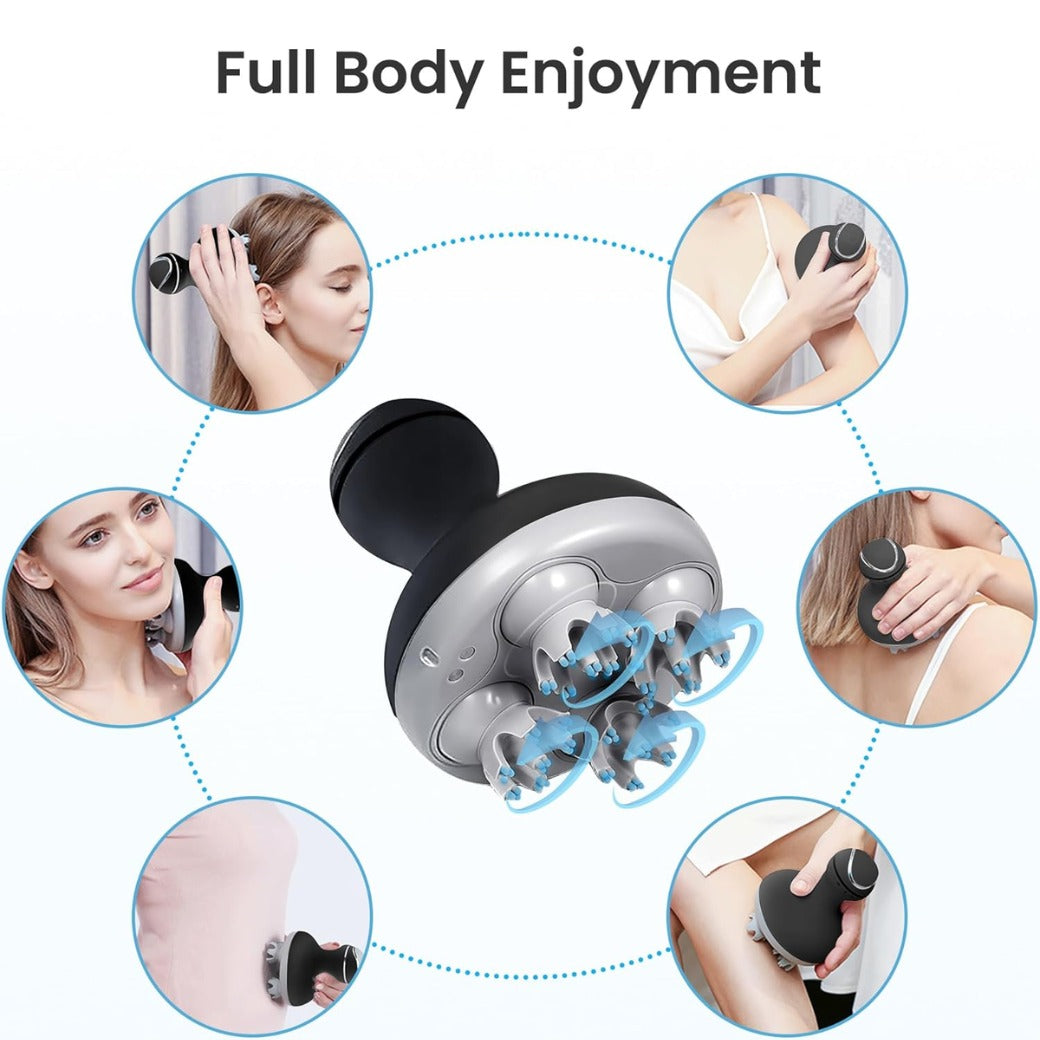 COMFIER Electric Scalp Massager, Waterproof Head Massage with Mutlti-Modes Vibration, Handheld Portable Head Scratcher for Hair Growth, Dog Cat Massager for Deep Clean and Stress Relax, Gifts