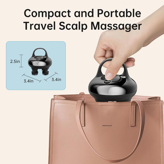 COMFIER Cordless Head Massager Scalp, Electric Scalp Massager Hair Growth, Portable Handheld Massager with 3 kneading Modes, Waterproof,8 Claws for Body Relaxation