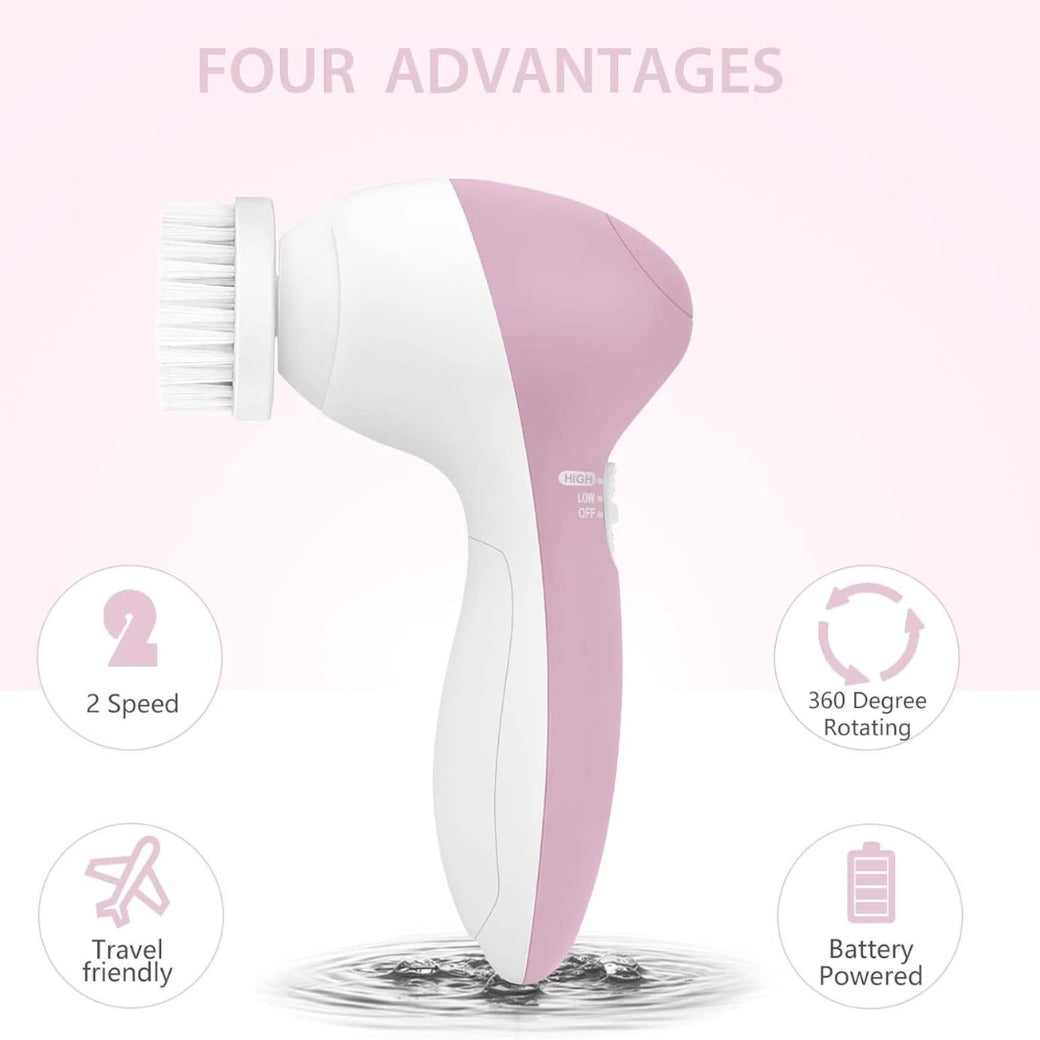 Facial Cleansing Brush Face Scrubber: CLSEVXY Electric Face Spin Cleanser Brushes with 6 Brush Heads for Deep Cleansing, Gentle Exfoliating