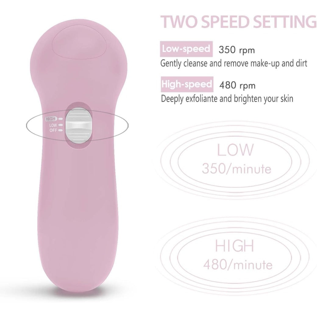 Facial Cleansing Brush Face Scrubber: CLSEVXY Electric Face Spin Cleanser Brushes with 6 Brush Heads for Deep Cleansing, Gentle Exfoliating