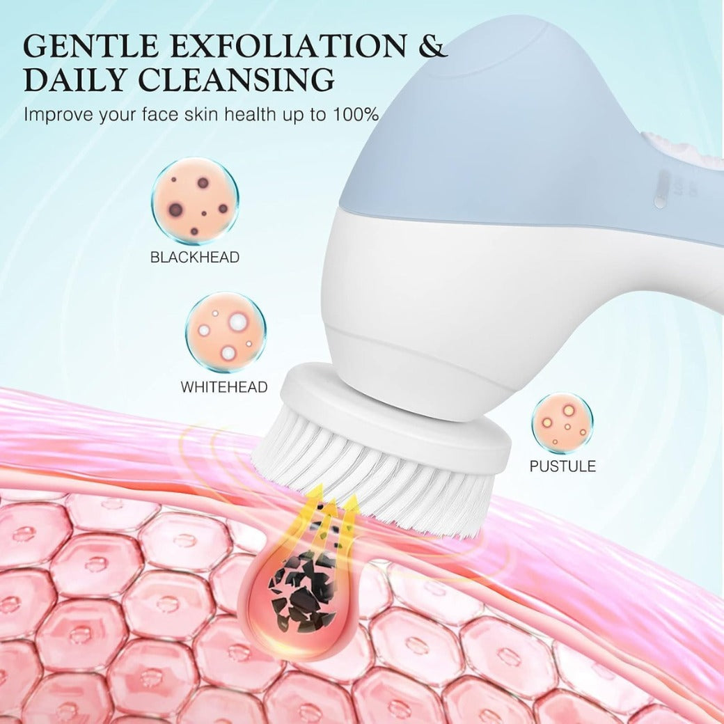 COSLUS Facial Spin Brush Face Cleansing: 7 in 1 Electric Exfoliator Spinning Cleanser Device Waterproof Face Gentle Cleanning, Exfoliating