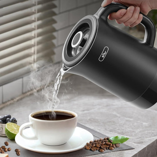 Bear 1.7L Electric Kettle, 2200W Fast Boil with 6 Temperature Settings & Touch Control, Black