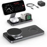 3 in 1 Wireless Charging Station for iPhone Magnetic Portable, Fast Wireless Charger Stand for iPhone Air/17/16/15/14/13/12