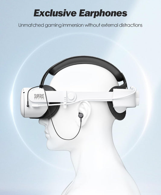 SUPERUS Elite Strap Replacement for Meta/Oculus Quest 2 - Enhanced Comfort, Reduce Head Pressure - Adjustable Hinge