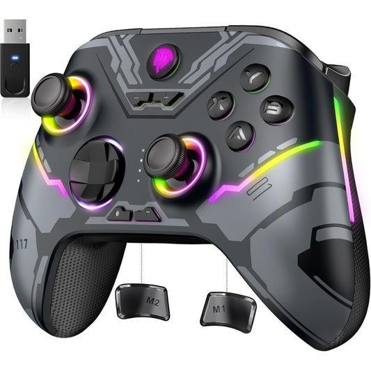 EasySMX X15 Wireless PC Controller with Hall Triggers, Hall Joysticks, Enhanced Bluetooth Game Controller,No Drift No Deadzone effect, Compatible with Windows PC