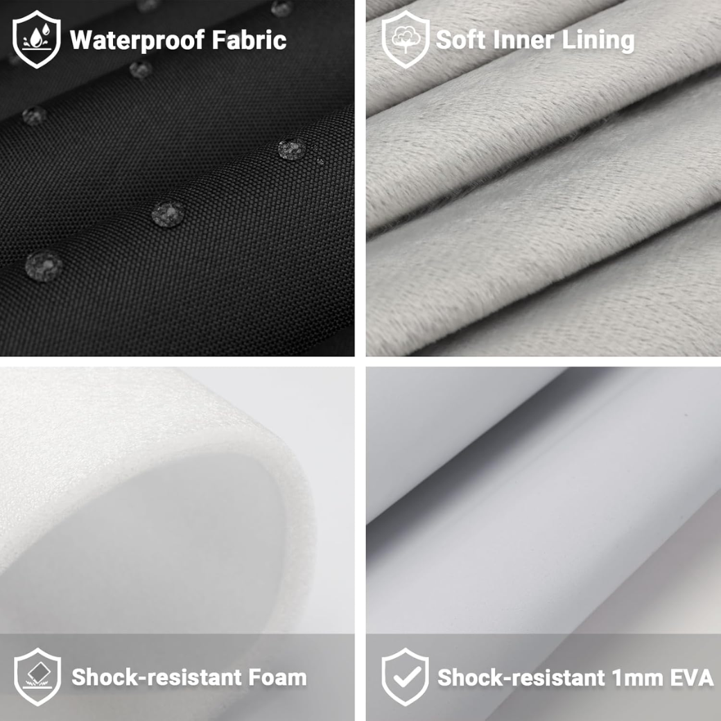 15.6 Waterproof Shockproof Laptop Sleeve with Accessory Bag