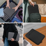 15.6 Inch Waterproof Shockproof Laptop Sleeve Protective Case with Zipper and Accessory Bag for Chargers, Mouse and Travel Use