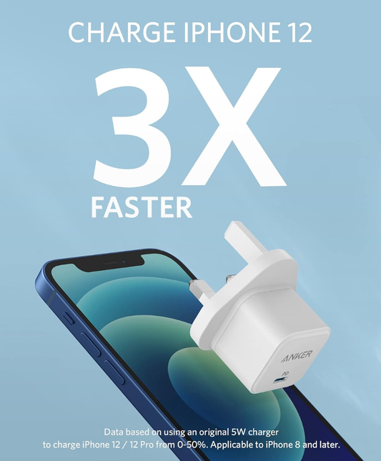 USB-C Plug Fast Charging Wall Adapter Type-C Power Charger for Phones, Tablets and USB-C Devices Compact Travel Design
