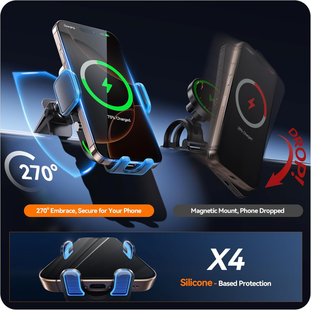 Qi 15W Car Phone Holder