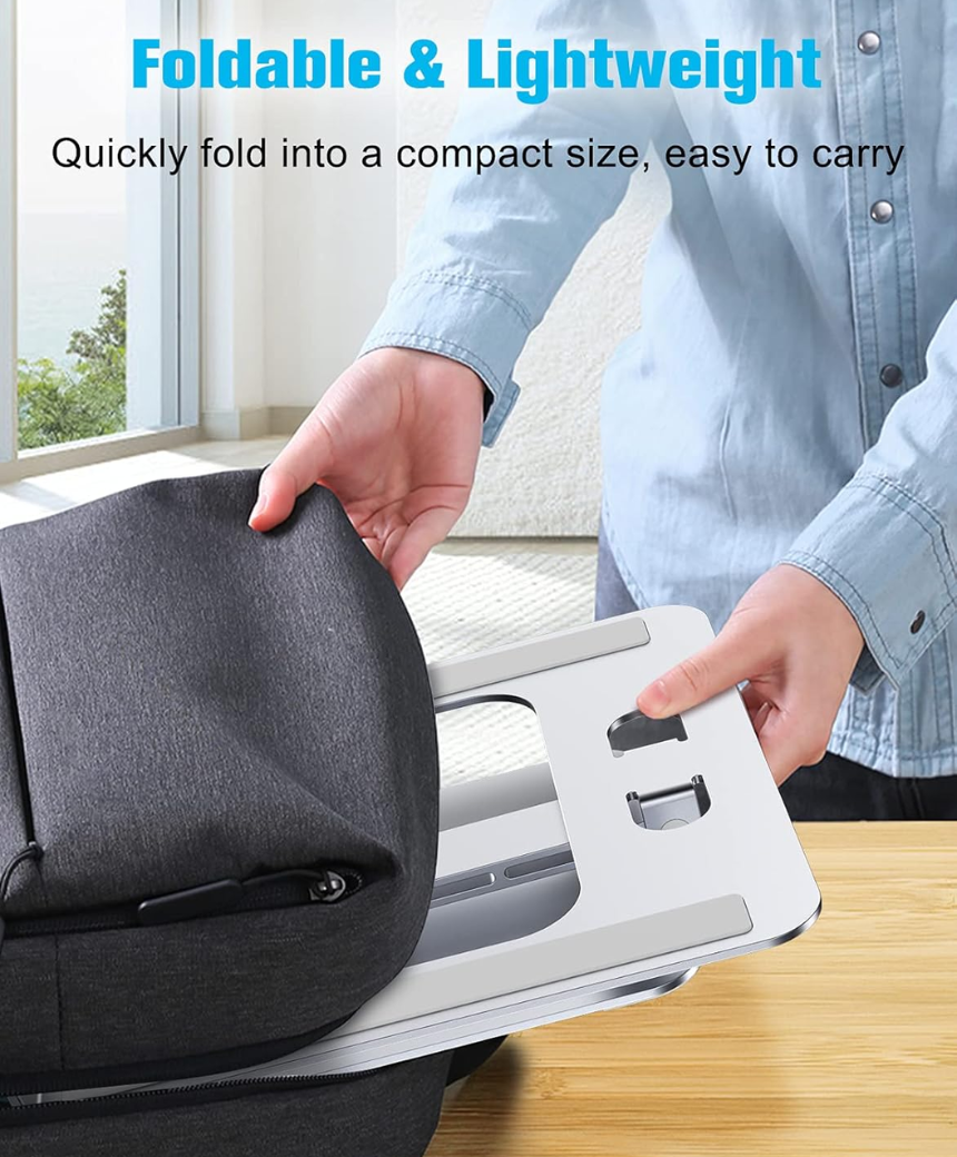 Ergonomic Foldable Computer Stand with Adjustable Height