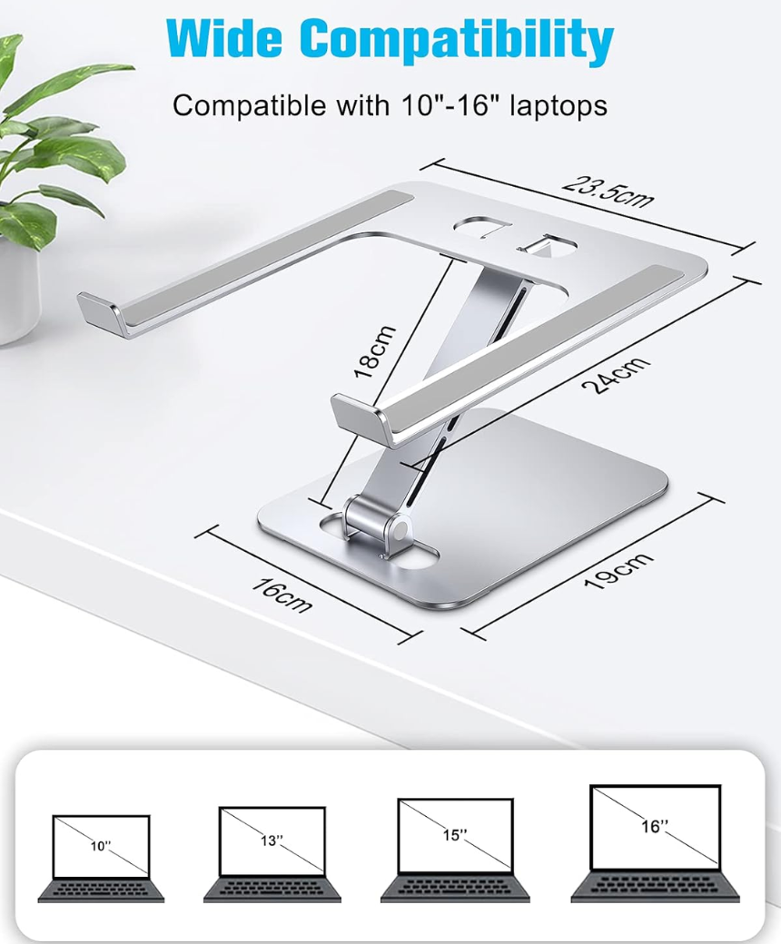 Ergonomic Foldable Computer Stand with Adjustable Height