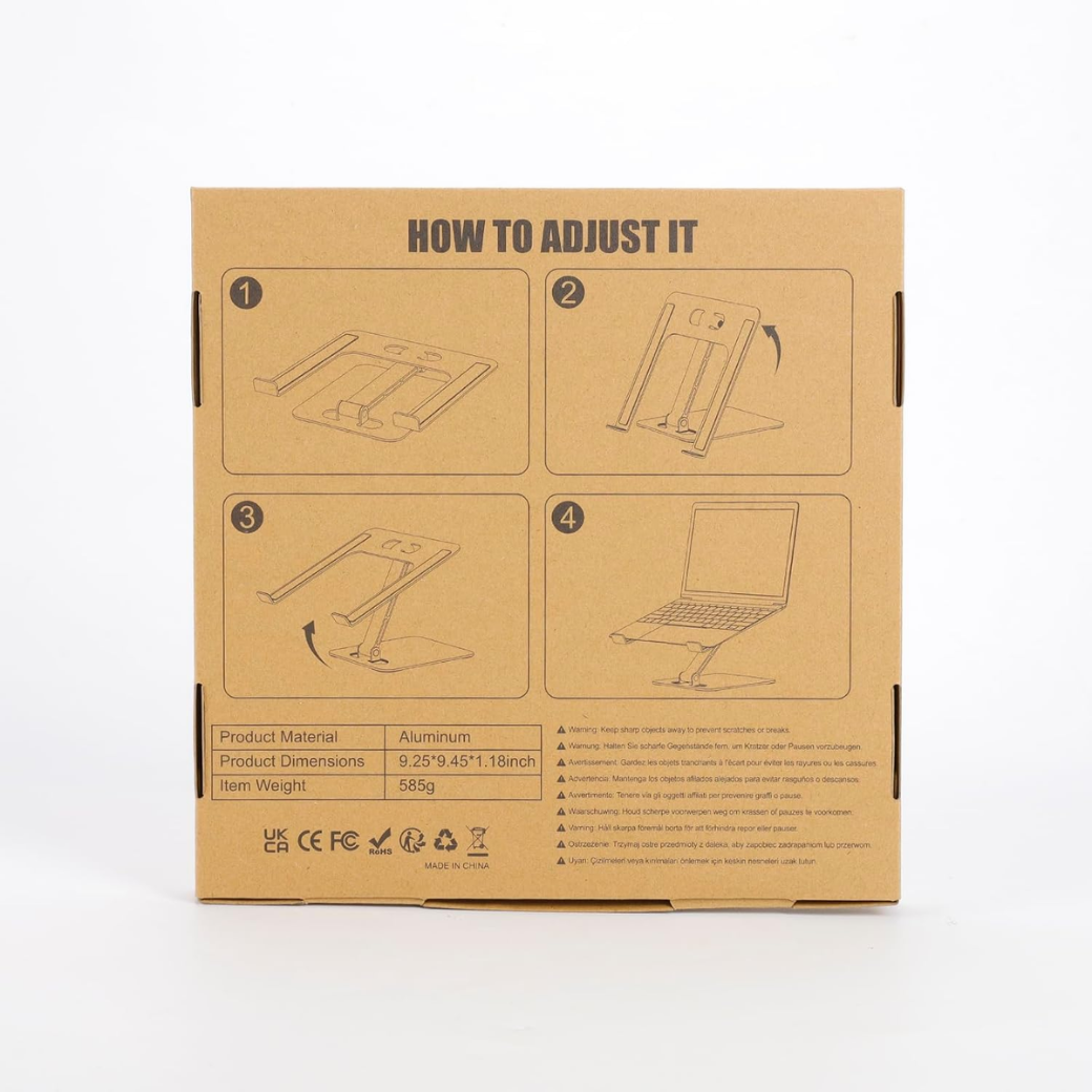 Ergonomic Foldable Computer Stand with Adjustable Height