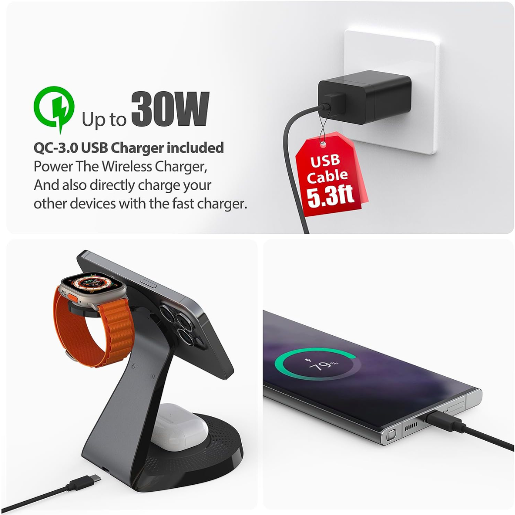 3 in 1 Charging Station for Apple Devices