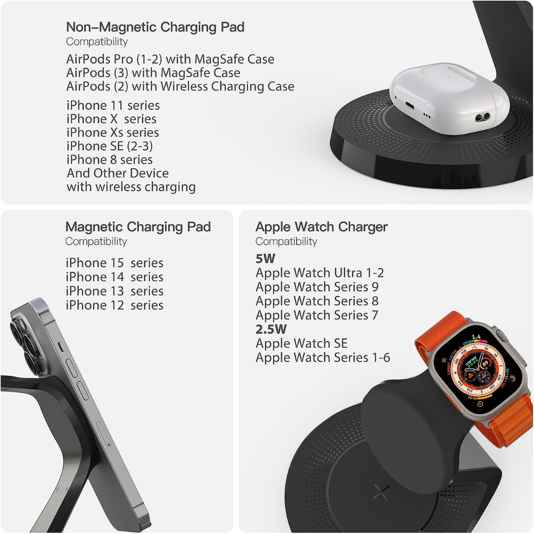 3 in 1 Charging Station for Apple Devices