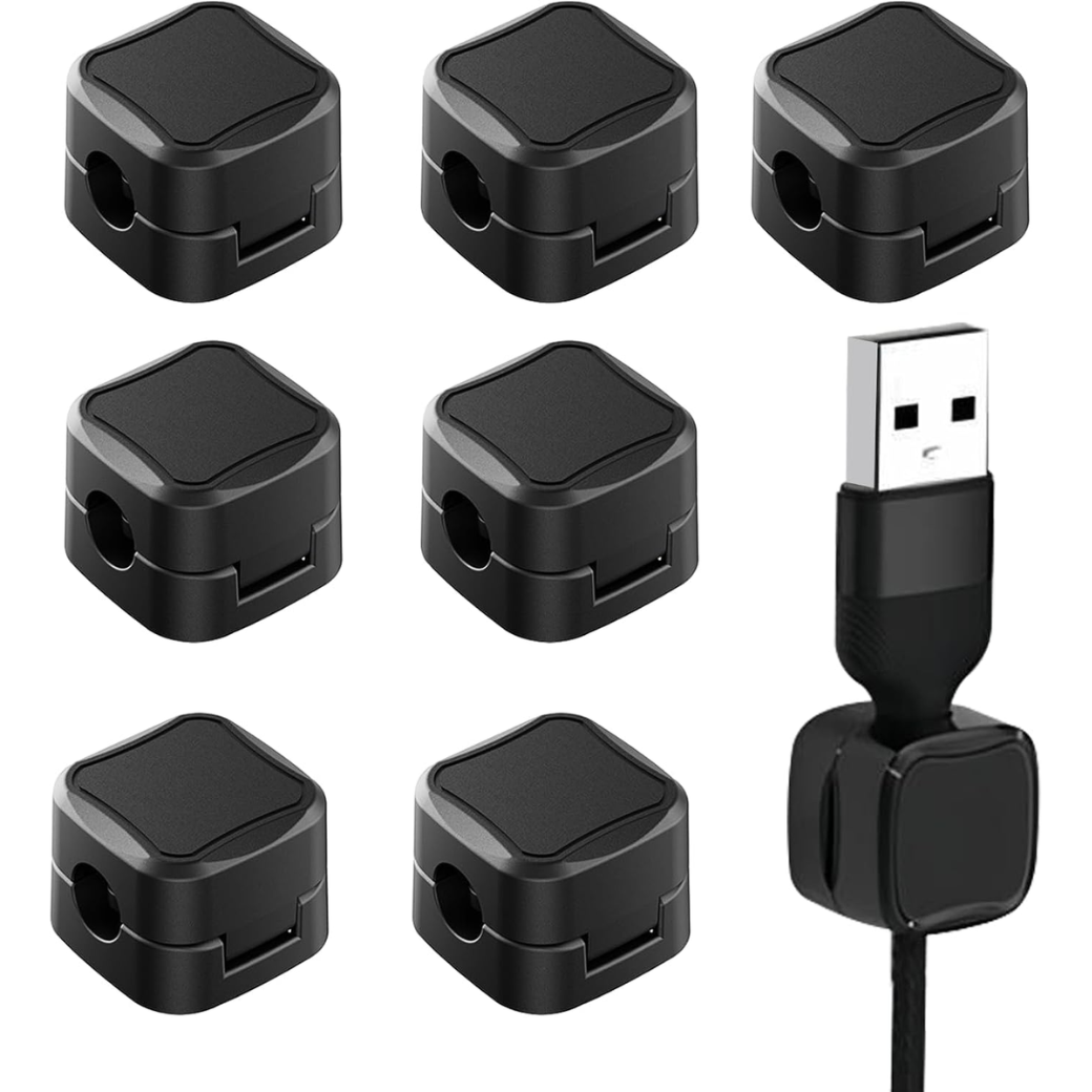 Magnetic Cord Organizer Holder, 8-Pack
