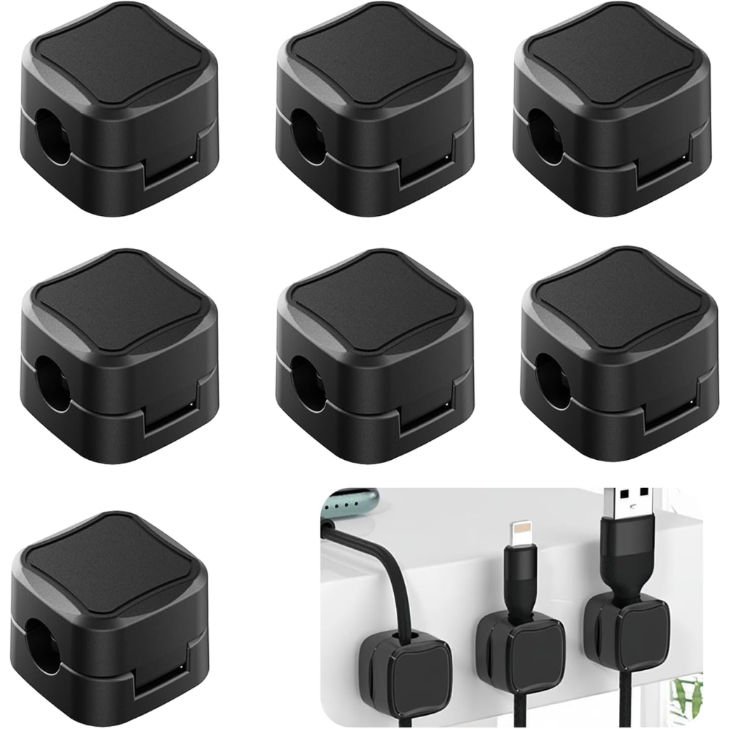 Magnetic Cord Organizer Holder, 8-Pack