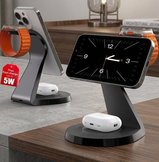 3 in 1 Charging Station for Apple Devices Wireless Charging Dock for iPhone, Apple Watch and AirPods Fast Charging Stand