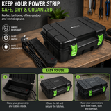 Weatherproof Outdoor Electric Box with 4 Gang 10m Extension Lead – IP54 Rated