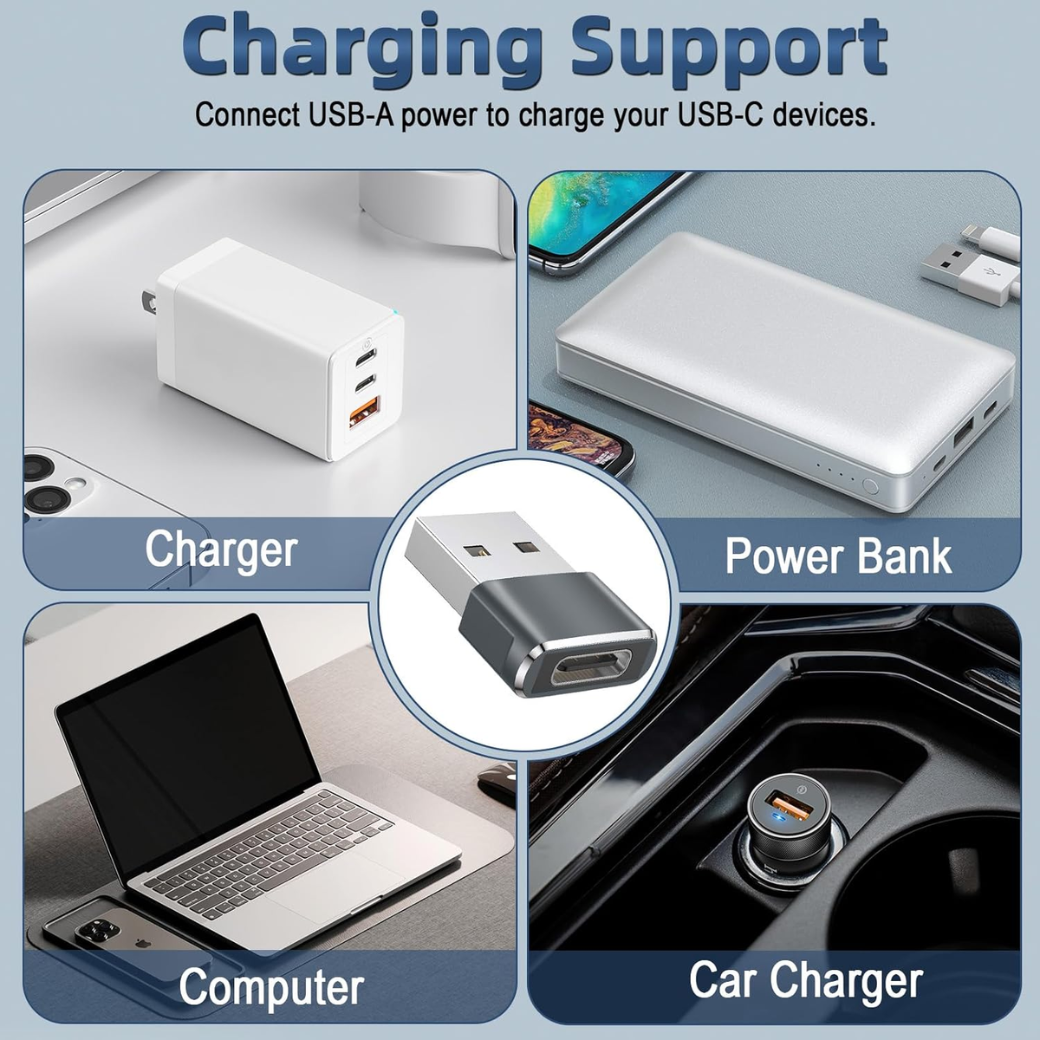 USB C to USB Adaptor, USB to USB C Adapter 3Pack