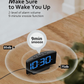 Digital Alarm Clock for Bedrooms with Modern Curved Design