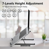 Laptop Stand for Desk Adjustable Ergonomic Laptop Riser with Foldable Portable Design for Home and Office Use