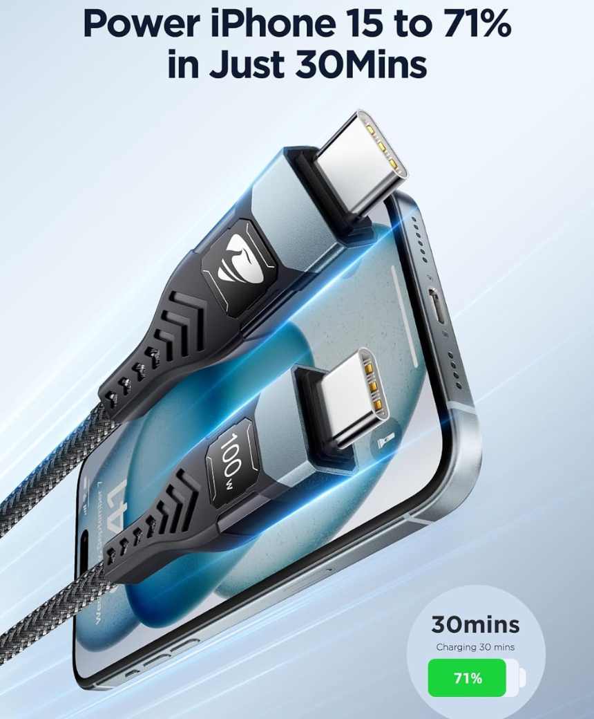 USB C to USB C Fast Charging Cable 2Pack