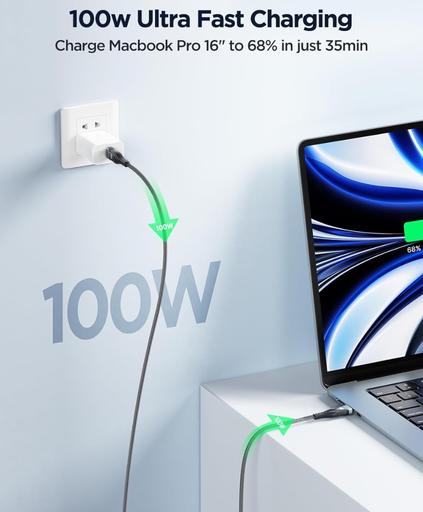 USB C to USB C Fast Charging Cable 2Pack