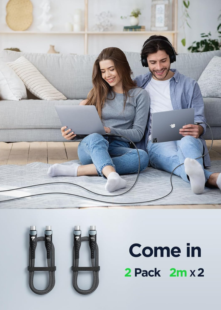 USB C to USB C Fast Charging Cable 2Pack