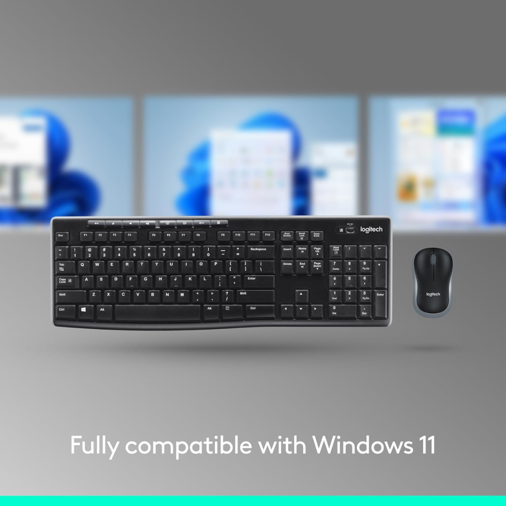 Logitech MK270 Wireless Keyboard and Mouse Combo for Windows