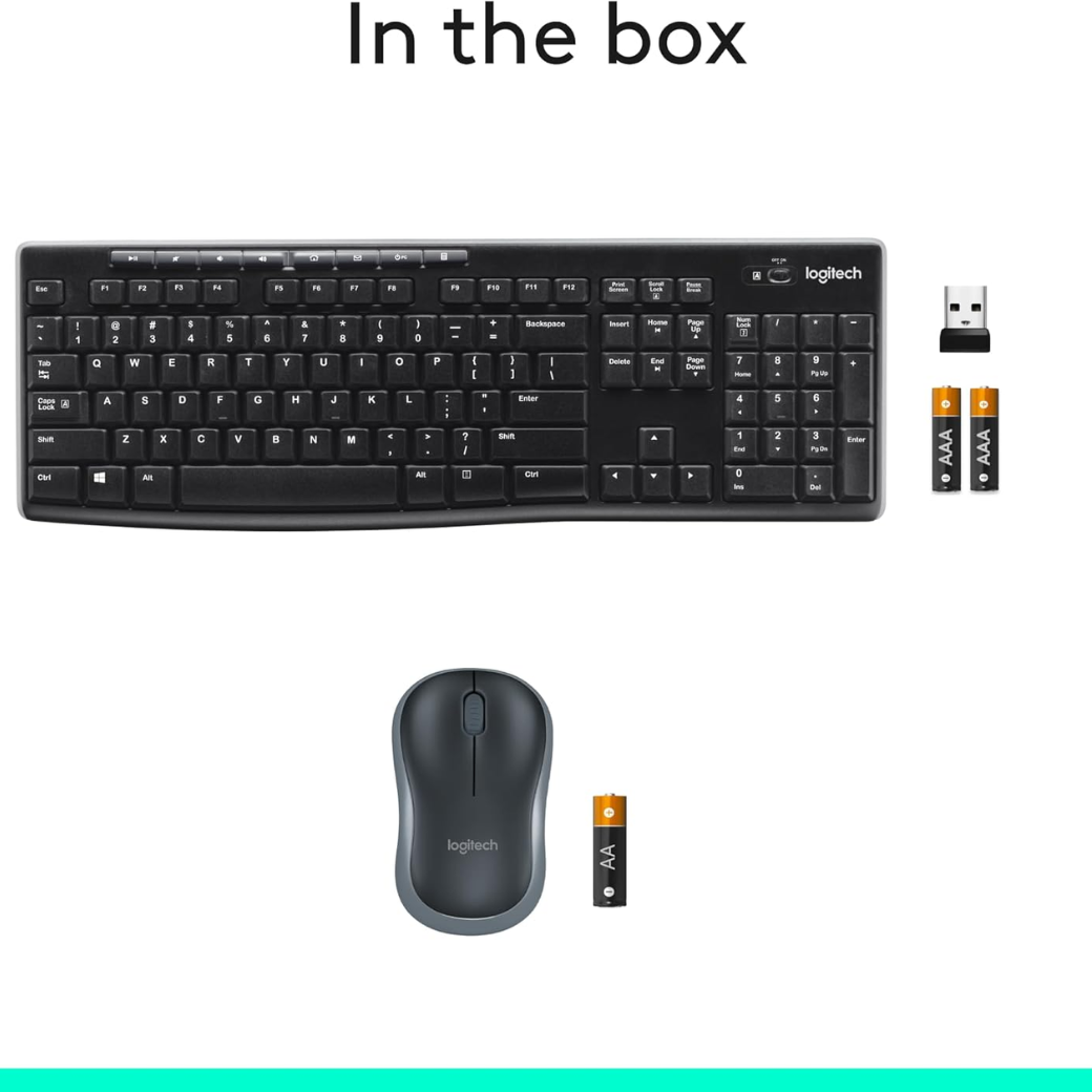 Logitech MK270 Wireless Keyboard and Mouse Combo for Windows