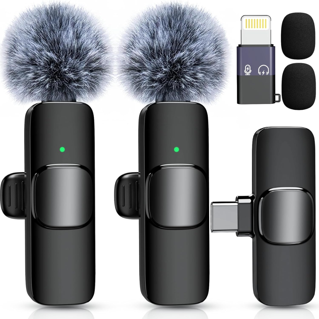 Wireless Lavalier Microphone for iPhone Android