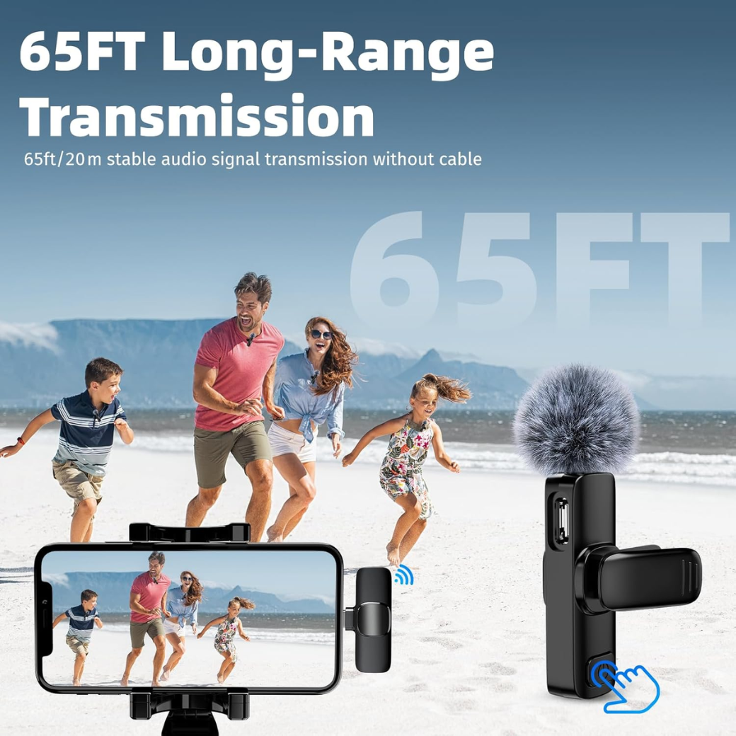 Wireless Lavalier Microphone for iPhone Android