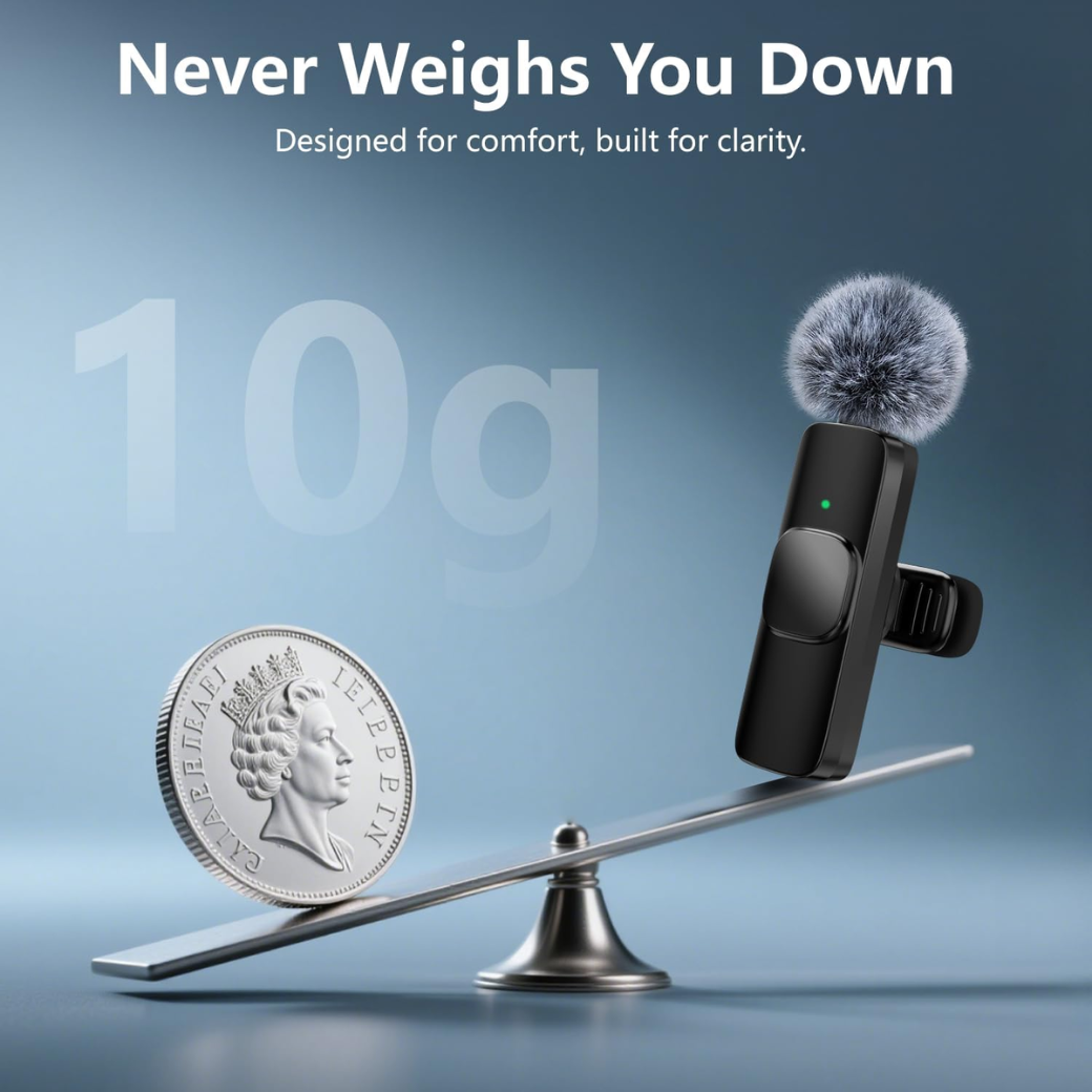 Wireless Lavalier Microphone for iPhone Android