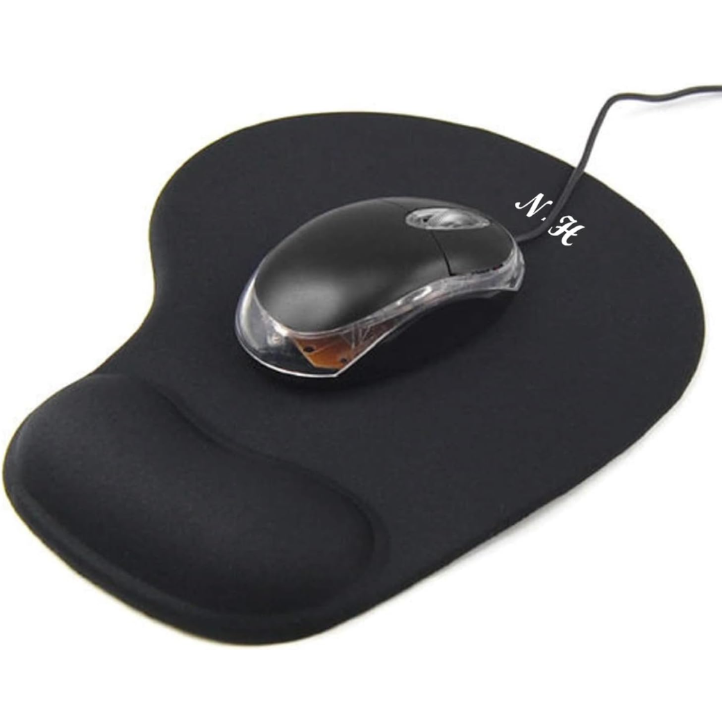 Mouse Mat BLACK ANTI-SLIP COMFORT MOUSE