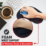 Black Anti-Slip Comfort Mouse Mat Large Gaming and Office Mouse Pad with Smooth Surface