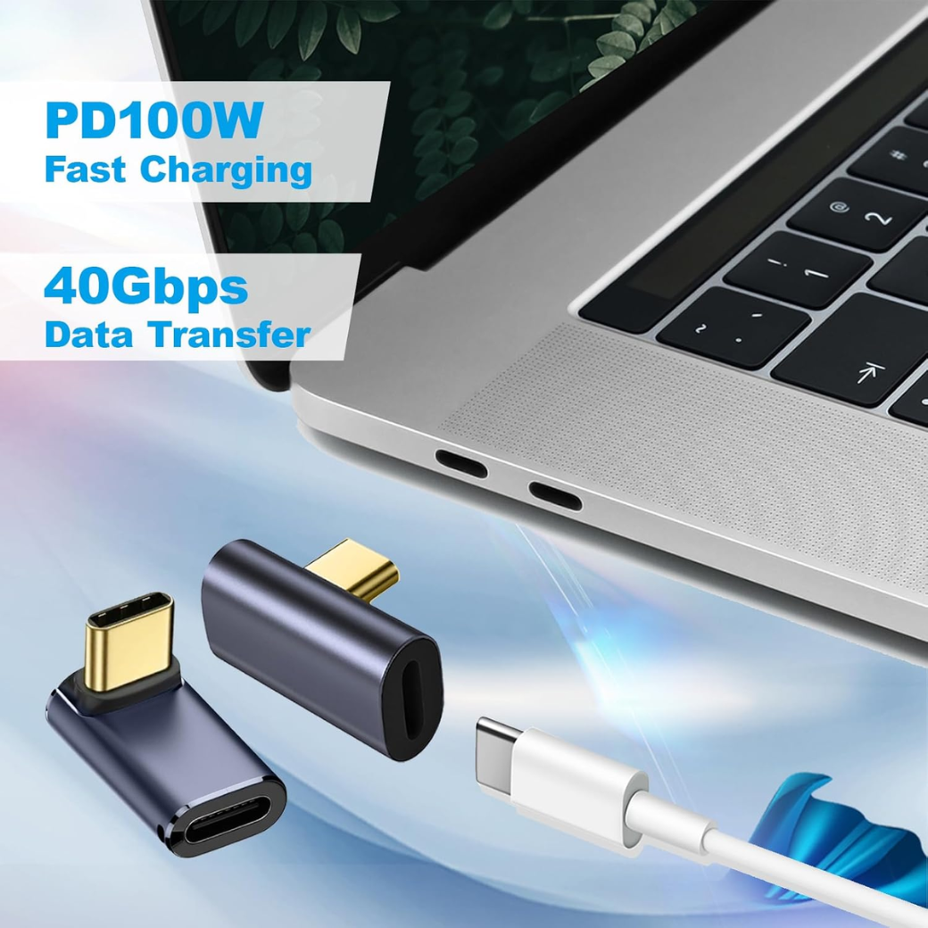 2PCS90Degree USB-C Right Angle