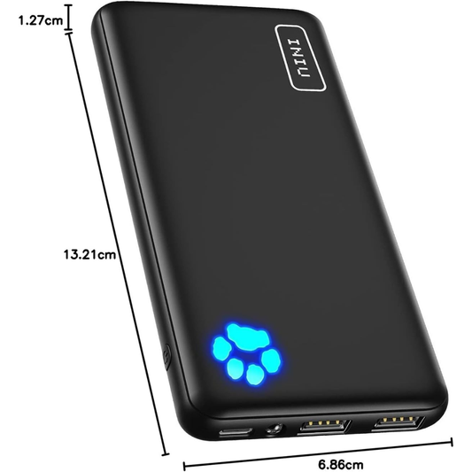 Portable Charger 10000mAh Power Bank Fast Charging Compact Battery Pack for Smartphones, Tablets and USB Devices