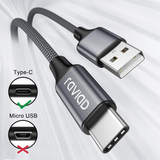 4 Pack USB-C Charger Cable Fast Charging Type-C to Type-C Data Sync Cable Set for Phones, Tablets and Laptops