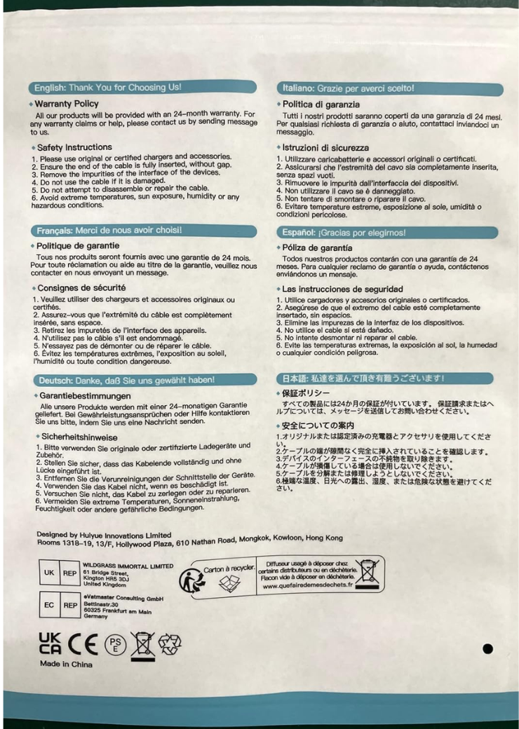 USB C Charger Cable, 4Pack