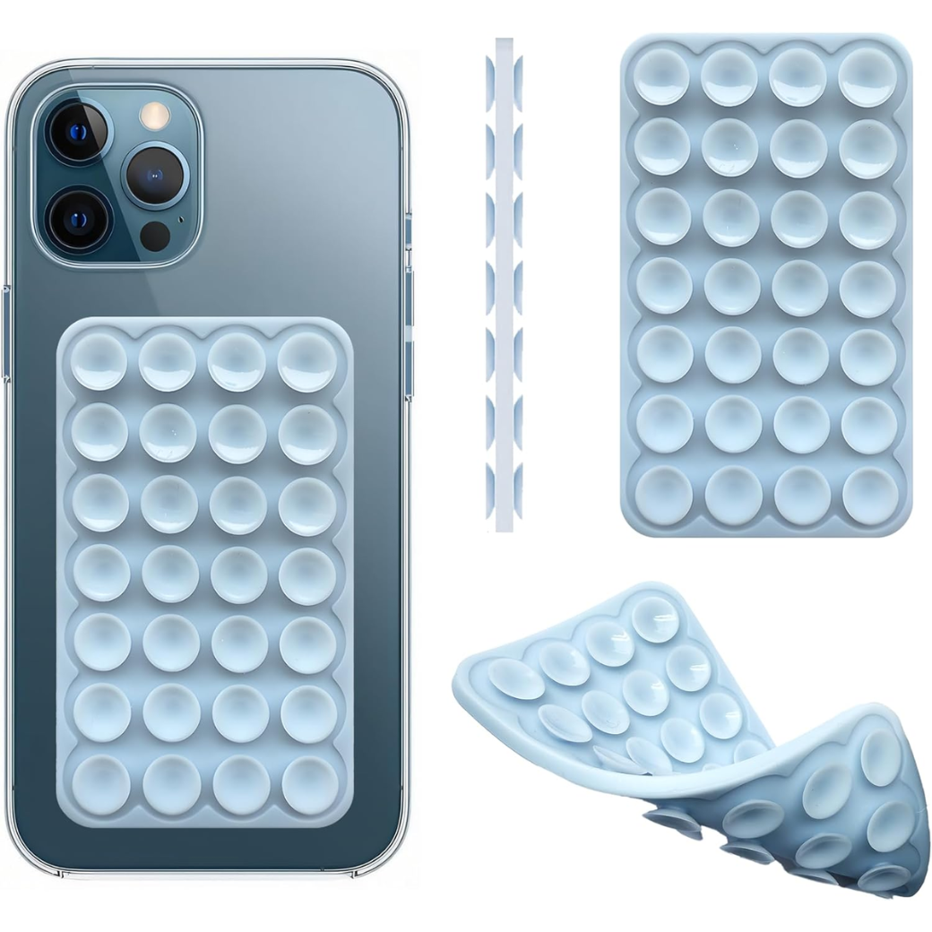 Double-Sided Silicone Suction Phone Case – Detachable Mount