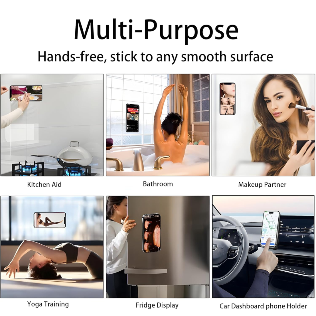 Double-Sided Silicone Suction Phone Case – Detachable Mount