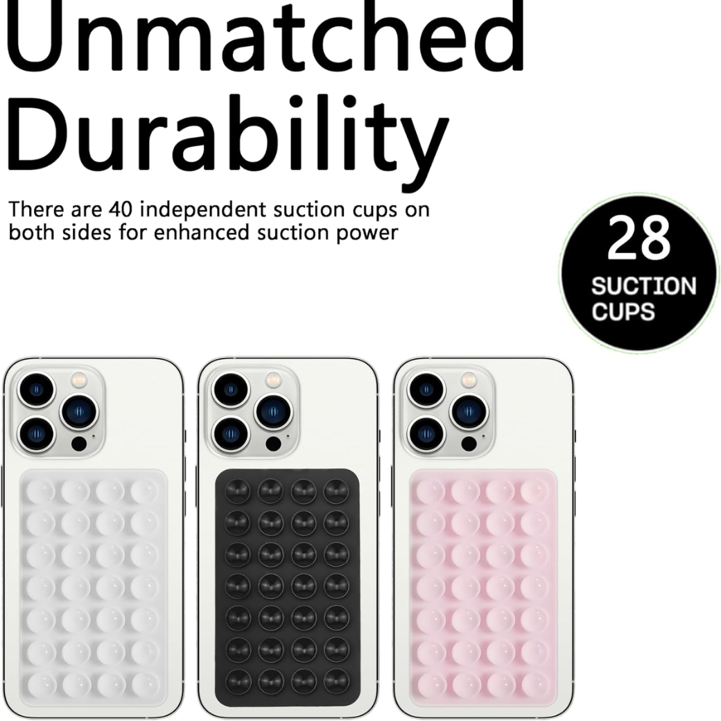 Double-Sided Silicone Suction Phone Case – Detachable Mount