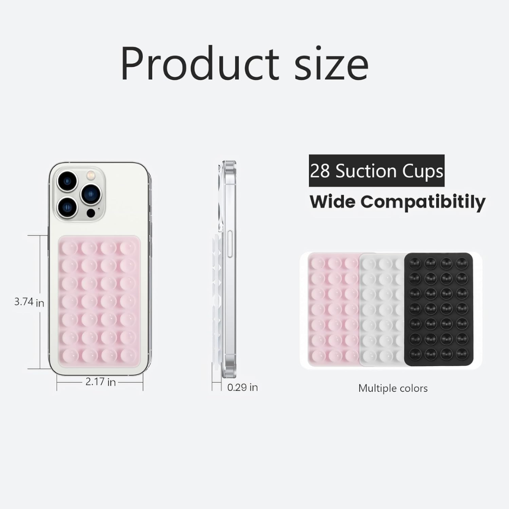 Double-Sided Silicone Suction Phone Case – Detachable Mount