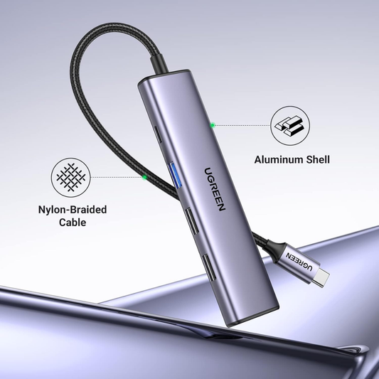 UGREEN Revodok USB-C Hub Multiport Adapter with USB 3.0, HDMI and Card Reader for Laptop and MacBook Connectivity