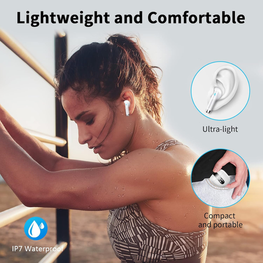 Wireless Earbuds Bluetooth In-Ear Headphones with HD Sound, Noise Reduction, Touch Control and Charging Case for All Smartphones